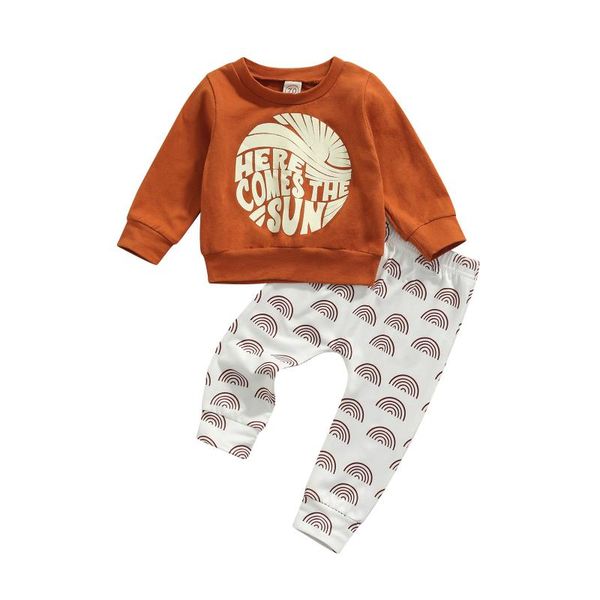 clothing sets autumn baby's girl clothes set fashion letter long sleeve sweatshirt and rainbow print pants outfit 0-24 months, White
clothing sets autumn baby's girl clothes set fashion letter long sleeve sweatshirt and rainbow print pants outfit 0-24 months, White