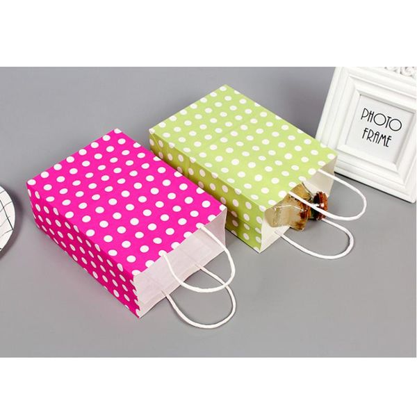 gift wrap 10pcs/lot classic colorful dots kraft paper bag with handle 27x21x11cm wedding party fashionable clothes bags
gift wrap 10pcs/lot classic colorful dots kraft paper bag with handle 27x21x11cm wedding party fashionable clothes bags
