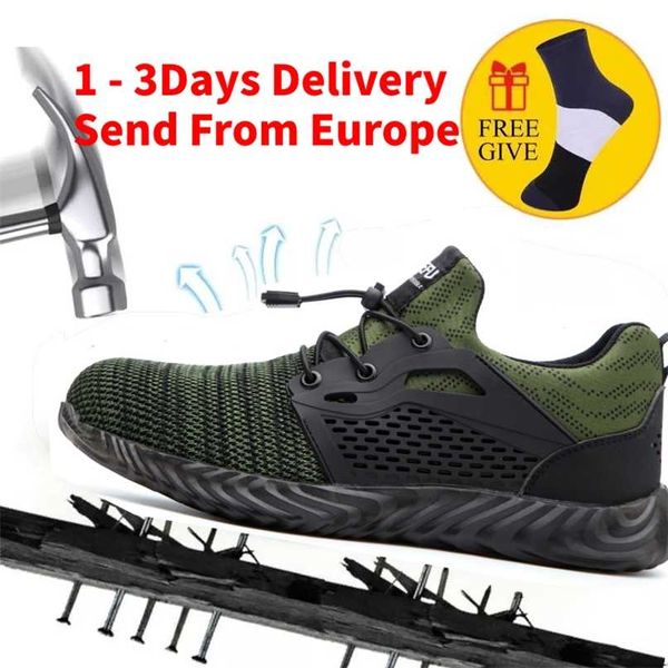 men and women work shoes safety steel toe air boots puncture-proof sneakers breathable 211023, Black
men and women work shoes safety steel toe air boots puncture-proof sneakers breathable 211023, Black