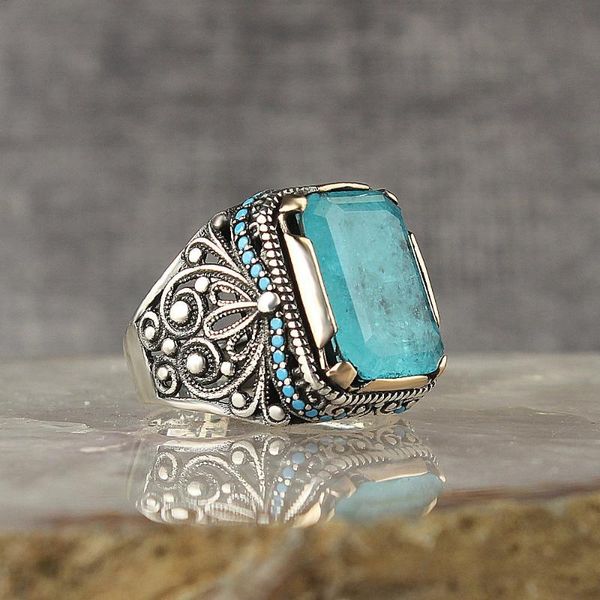 cluster rings 925 sterling silver ring for men paraiba stone jewelry fashion vintage gift onyx aqeq mens all size, Golden;silver
cluster rings 925 sterling silver ring for men paraiba stone jewelry fashion vintage gift onyx aqeq mens all size, Golden;silver