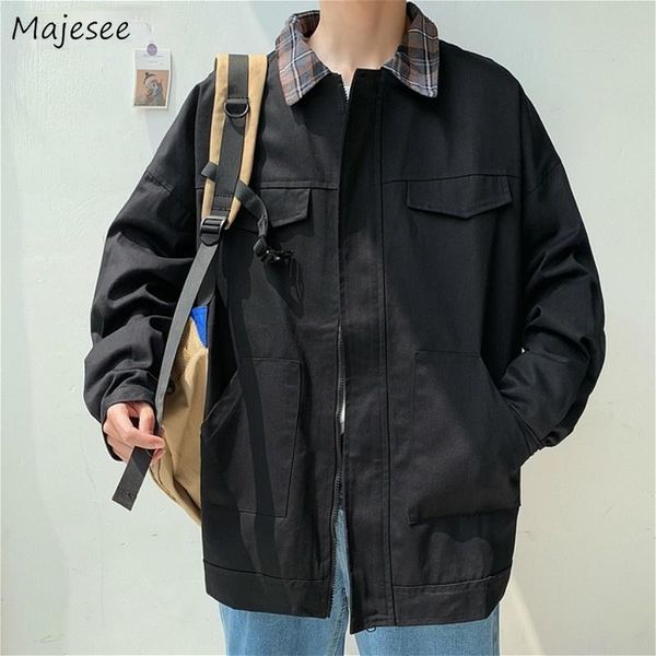 men's jackets windbreak men stitching loose cargo pullovers hip hop plaid harajuku patched collar workwear mens bomber jacket casual, Black;brown
men's jackets windbreak men stitching loose cargo pullovers hip hop plaid harajuku patched collar workwear mens bomber jacket casual, Black;brown