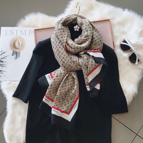 new silk scarves for women in spring black and white letters contrast color cotton hemp thin scarf autumn long shawl, Blue;black
new silk scarves for women in spring black and white letters contrast color cotton hemp thin scarf autumn long shawl, Blue;black