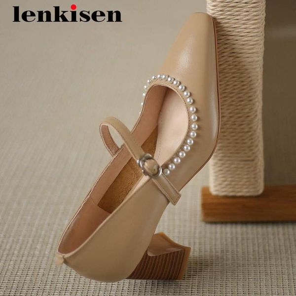 dress shoes lenkisen large size gladiator vintage full grain leather pearl square toe thick high heel buckle straps gorgeous women pumps l11, Black
dress shoes lenkisen large size gladiator vintage full grain leather pearl square toe thick high heel buckle straps gorgeous women pumps l11, Black