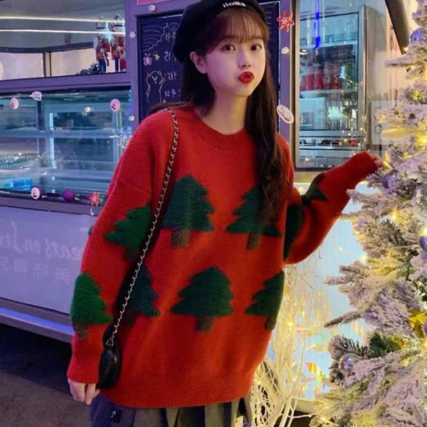 women's sweaters fashion design sweater 2021 o neck pullovers long sleeve christmas tree print all-match knitted chic, White;black
women's sweaters fashion design sweater 2021 o neck pullovers long sleeve christmas tree print all-match knitted chic, White;black