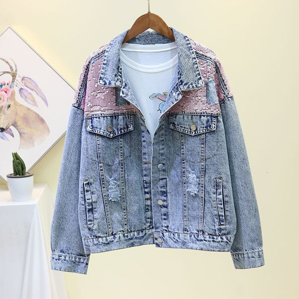 handwork beading sequins print denim coat women outerwear chaquetas mujer spring fashion loose short holes jeans jacket female t2e6, Black;brown
handwork beading sequins print denim coat women outerwear chaquetas mujer spring fashion loose short holes jeans jacket female t2e6, Black;brown