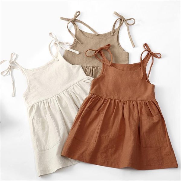 korean style newborn baby girl dresses girls princess sleeveless pocket solid color cotton linen casual fashion clothes kids, Red;yellow
korean style newborn baby girl dresses girls princess sleeveless pocket solid color cotton linen casual fashion clothes kids, Red;yellow