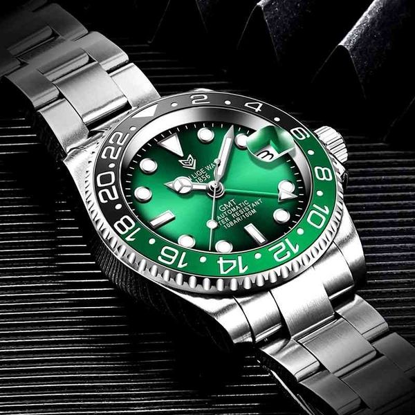 lige men automatic mechanical watch luxury sapphire mirror gmt business watch men brand stainless steel waterproof watches 210527, Slivery;brown
lige men automatic mechanical watch luxury sapphire mirror gmt business watch men brand stainless steel waterproof watches 210527, Slivery;brown