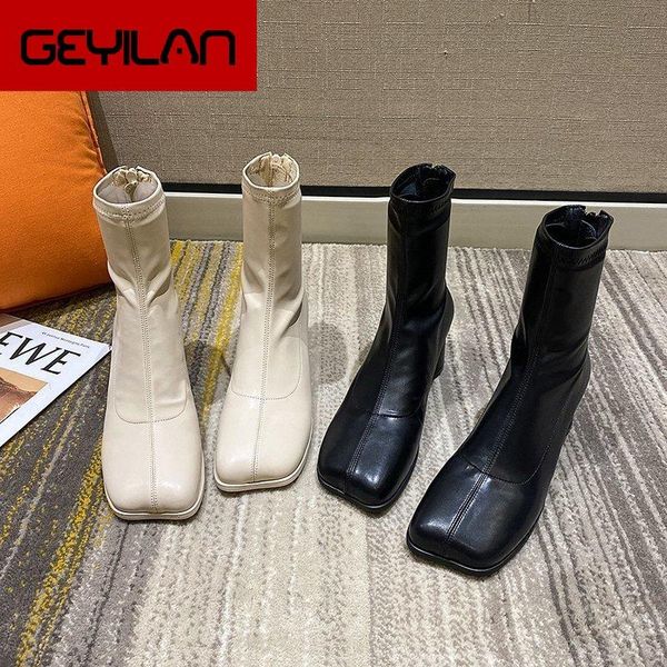 boots womens shoes british style square toe boot feminine cool comfortable footwear female platform bootie botas de mujer, Black
boots womens shoes british style square toe boot feminine cool comfortable footwear female platform bootie botas de mujer, Black