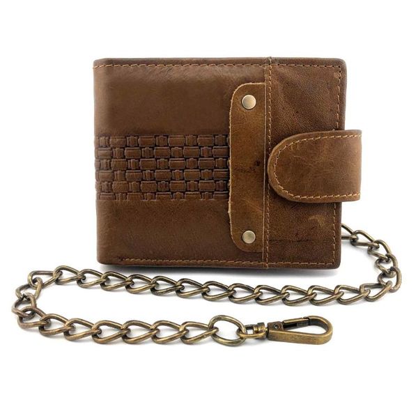 wallets vintage brwon men's biker genuine leather sanp many card holder wallet purse with chain, Red;black
wallets vintage brwon men's biker genuine leather sanp many card holder wallet purse with chain, Red;black