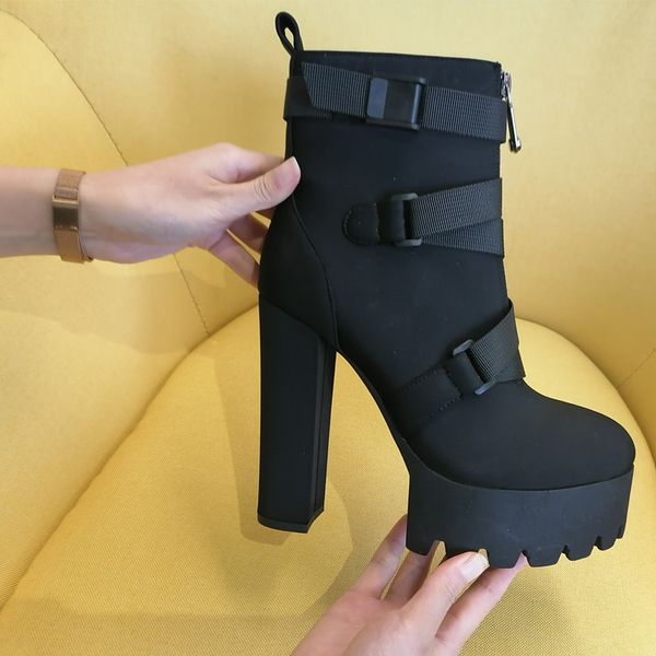 platform round toe zipper strap 1213cm chunky thick heels lycra ankle boots plus size us5us15 for autumn winter, Black
platform round toe zipper strap 1213cm chunky thick heels lycra ankle boots plus size us5us15 for autumn winter, Black