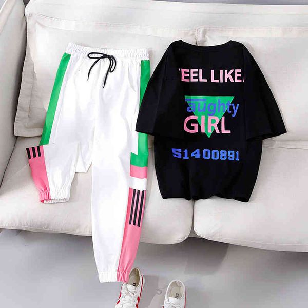 women's jeans 2021summer plus size 2 piece set sweatpants loose 2xl joggers letter printed shirt+ pants jh73, Blue
women's jeans 2021summer plus size 2 piece set sweatpants loose 2xl joggers letter printed shirt+ pants jh73, Blue