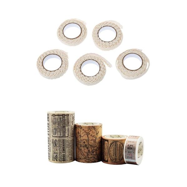 tools 5pcs lace ribbon decorative adhesive sticker beige & 4pcs gothic washi tape set vintage masking
tools 5pcs lace ribbon decorative adhesive sticker beige & 4pcs gothic washi tape set vintage masking