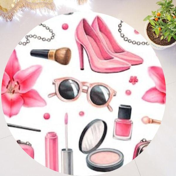 carpets girly pink high heels lipstick nail polish makeup cosmetic round rug carpet for living room cartoon girl things doodle mat decor
carpets girly pink high heels lipstick nail polish makeup cosmetic round rug carpet for living room cartoon girl things doodle mat decor