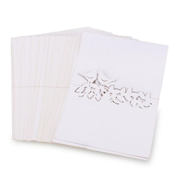 greeting cards 50pcs cut love birds style wedding birthday table decoration place name (white)
greeting cards 50pcs cut love birds style wedding birthday table decoration place name (white)