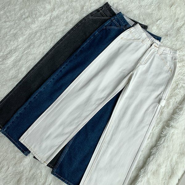 women's jeans woman brem pants tall retro-white black breeches in a straight line denim overalls ap15, Blue
women's jeans woman brem pants tall retro-white black breeches in a straight line denim overalls ap15, Blue