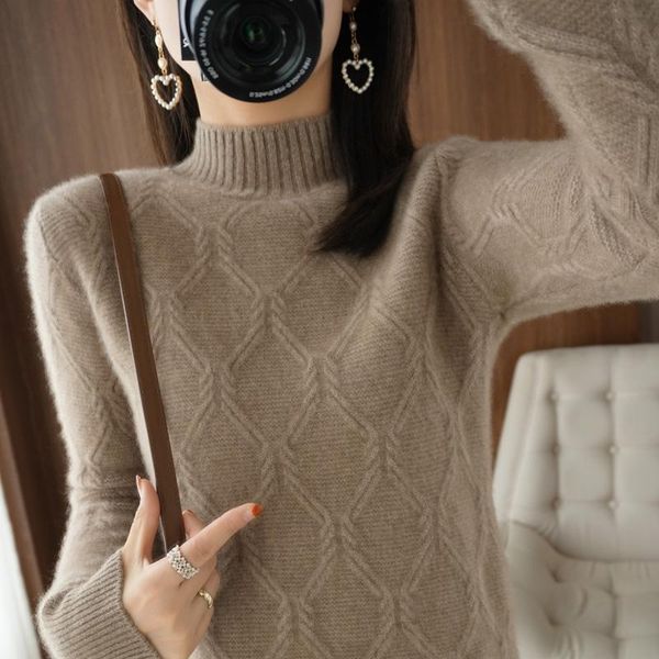 women's sweaters sweater 2021 half high neck 100% wool casual padded pullover long sleeve oversized solid color cashmere, White;black
women's sweaters sweater 2021 half high neck 100% wool casual padded pullover long sleeve oversized solid color cashmere, White;black