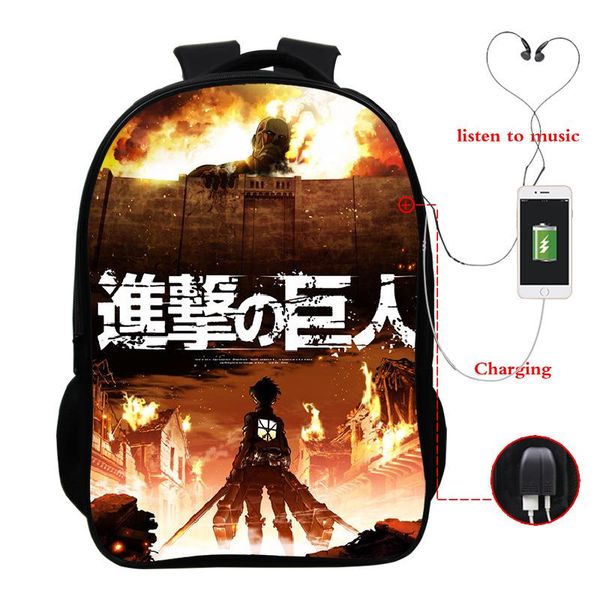backpack fashion attack on titan backpacks boy girl book bag usb charge mochila kids student schoolbag teens travel bags
backpack fashion attack on titan backpacks boy girl book bag usb charge mochila kids student schoolbag teens travel bags