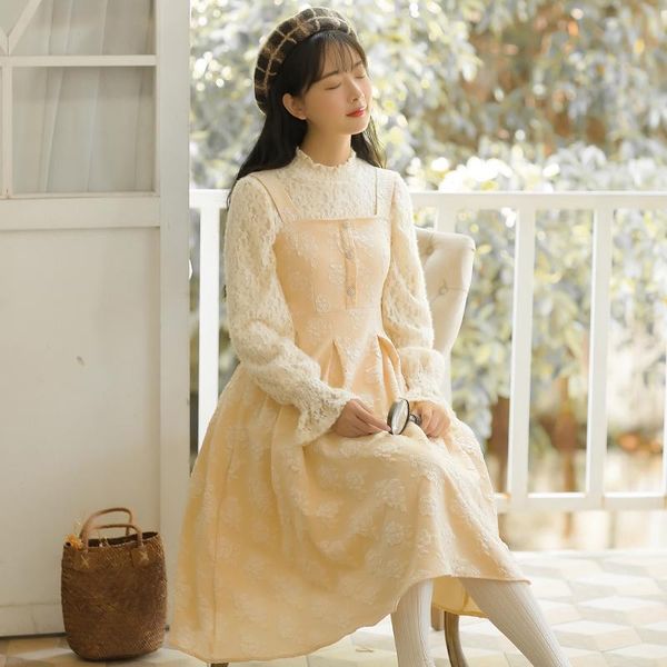 casual dresses ladies dress sweet french vintage spaghetti party fall 2021 jacquard design chic cute kawaii vestidos lolita, Black;gray
casual dresses ladies dress sweet french vintage spaghetti party fall 2021 jacquard design chic cute kawaii vestidos lolita, Black;gray