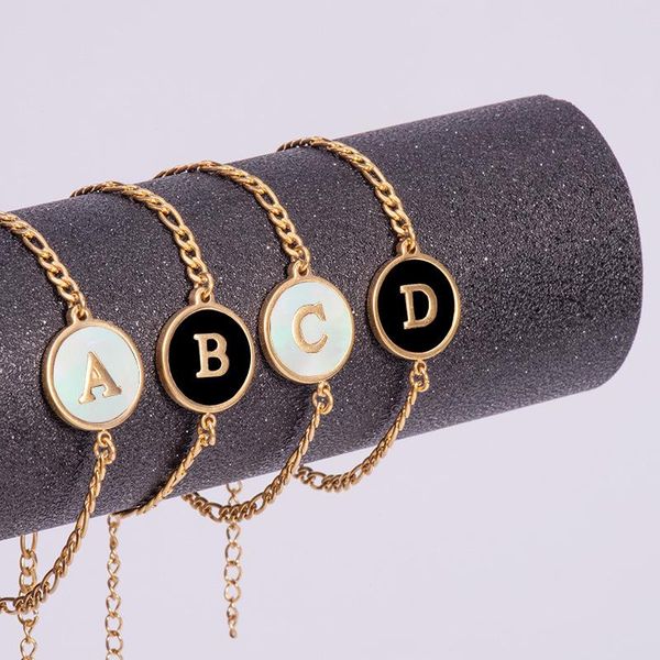 charm bracelets stainless steel 26 letter a-z bracelet women 18k gold plated black white color shell gifts for, Golden;silver
charm bracelets stainless steel 26 letter a-z bracelet women 18k gold plated black white color shell gifts for, Golden;silver