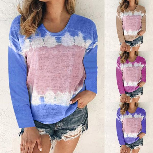 women's blouses & shirts women tie-dye patchwork fashion color block o-neck casual homewear tee female plus size comfy cotton blouse b, White
women's blouses & shirts women tie-dye patchwork fashion color block o-neck casual homewear tee female plus size comfy cotton blouse b, White