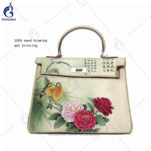 new handmade chinese style birds roses mean peace and rich handbag genuine leather handbag cowhide shoulder bags casual tote, Black;red
new handmade chinese style birds roses mean peace and rich handbag genuine leather handbag cowhide shoulder bags casual tote, Black;red