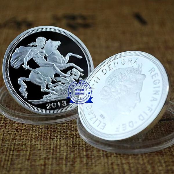 2pcs non magnetic crafts 2013 british sovereign king george elizabeth ii silver plated souvenir replica coin collection
2pcs non magnetic crafts 2013 british sovereign king george elizabeth ii silver plated souvenir replica coin collection