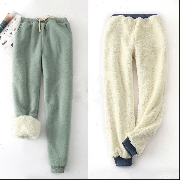 winter lambskin thicker elastic waist pants loose large size solid color cotton harem pants women casual warm trousers, Black;white
winter lambskin thicker elastic waist pants loose large size solid color cotton harem pants women casual warm trousers, Black;white
