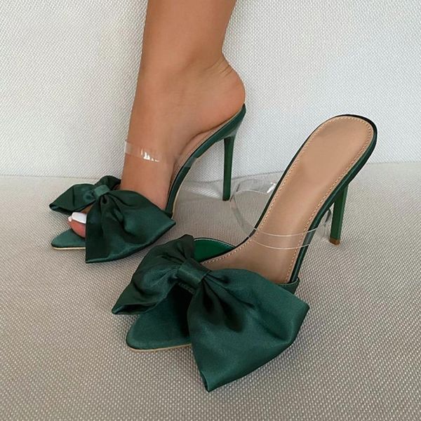 silk butterfly-knot women slippers mules high heels slipper sandals flip flops pointed toe strappy slides party shoes women 2021, Black
silk butterfly-knot women slippers mules high heels slipper sandals flip flops pointed toe strappy slides party shoes women 2021, Black