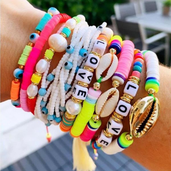 charm bracelets bbrichy evil eye love letter bracelet for women boho shell pulsera girl jewelry heishi pearl jewellery wholesale price, Golden;silver
charm bracelets bbrichy evil eye love letter bracelet for women boho shell pulsera girl jewelry heishi pearl jewellery wholesale price, Golden;silver