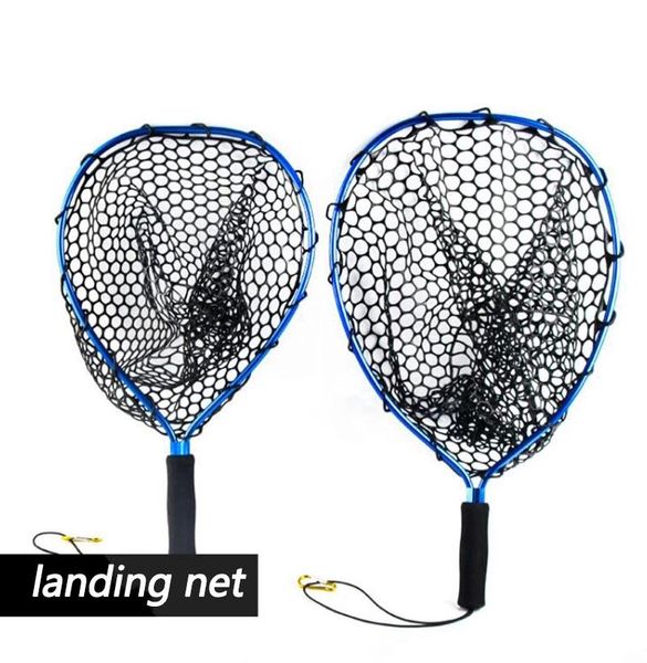 fishing accessories portable landing net silicone mesh fish nets strong aluminum alloy frame network tackle blue and black
fishing accessories portable landing net silicone mesh fish nets strong aluminum alloy frame network tackle blue and black