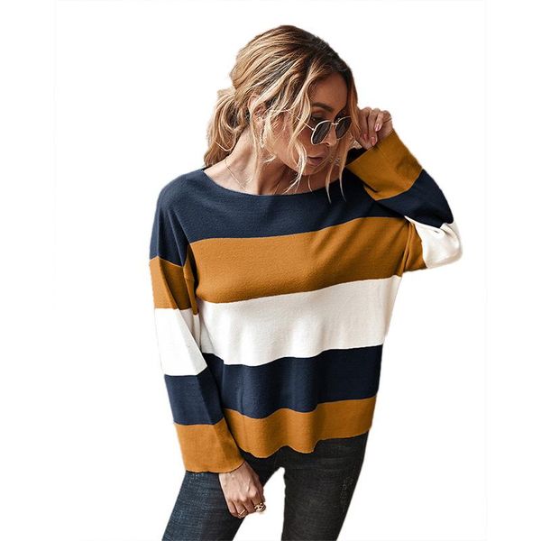 women's sweaters pullovers women o neck long sleeve striped female jumper autumn winter fashion casual basic soft knitted clothes, White;black
women's sweaters pullovers women o neck long sleeve striped female jumper autumn winter fashion casual basic soft knitted clothes, White;black