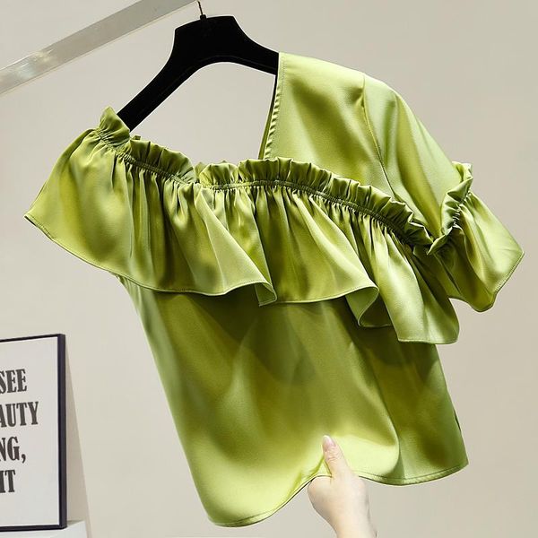 women's blouses & shirts sweet personality lotus leaf irregular ruffles blouse women off shoulder pullover shirt temperament ladies bl, White
women's blouses & shirts sweet personality lotus leaf irregular ruffles blouse women off shoulder pullover shirt temperament ladies bl, White