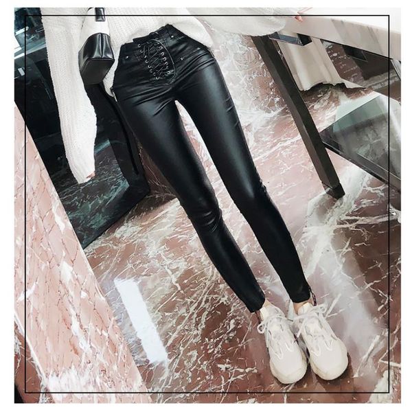 women's pants & capris ladies casual pu black pencil sashes slim fake zippers trousers made of high-grade fabrics keep warming s l xl, Black;white
women's pants & capris ladies casual pu black pencil sashes slim fake zippers trousers made of high-grade fabrics keep warming s l xl, Black;white