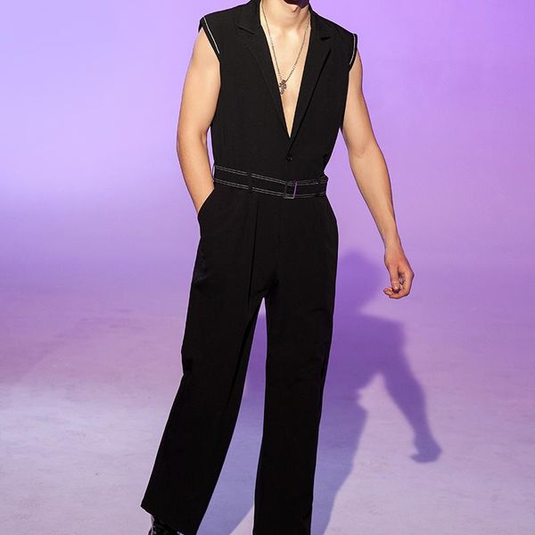 men's tracksuits european and american jumpsuit straight leg loose sleeveless trousers suit oversize overalls clothes for men, Gray
men's tracksuits european and american jumpsuit straight leg loose sleeveless trousers suit oversize overalls clothes for men, Gray