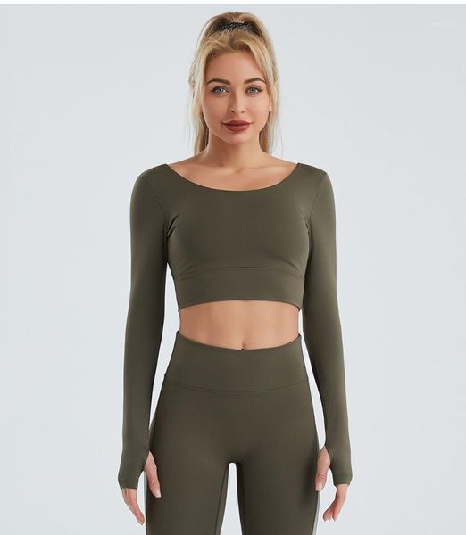 yoga outfit ladies sports long sleeve set of fingers tights running training bodybuilding t-shirt and exercise gym shirt
yoga outfit ladies sports long sleeve set of fingers tights running training bodybuilding t-shirt and exercise gym shirt
