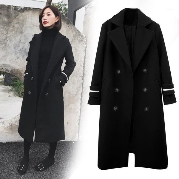 women's wool & blends korean autumn fat mm medium and long woolen jacket large female 200kg age reduced double breasted cashmere, Black
women's wool & blends korean autumn fat mm medium and long woolen jacket large female 200kg age reduced double breasted cashmere, Black