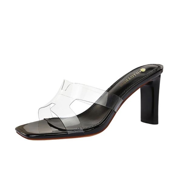 slippers korean version summer cold daily women's shoes thick heel high transparent hollow open toe 1903-1, Black
slippers korean version summer cold daily women's shoes thick heel high transparent hollow open toe 1903-1, Black