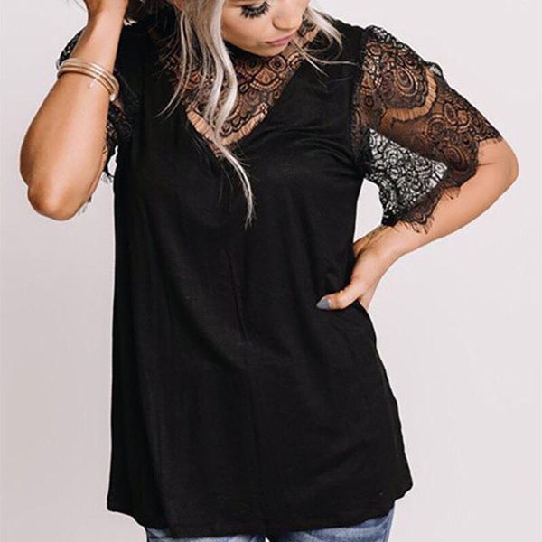 women's t-shirt fashion lace hollow 2021 trend solid color round neck short-sleeved t-shirt#g30, White
women's t-shirt fashion lace hollow 2021 trend solid color round neck short-sleeved t-shirt#g30, White