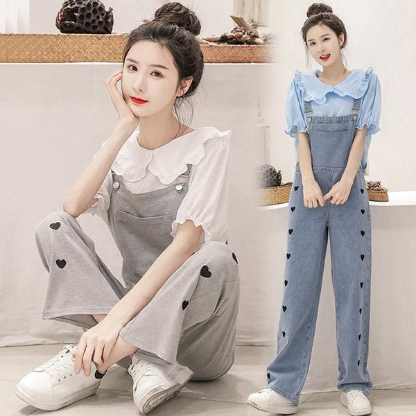 women's shorts net red small thin wide leg denim suspender suit foreign style age reduction korean version summer 2021, White;black
women's shorts net red small thin wide leg denim suspender suit foreign style age reduction korean version summer 2021, White;black