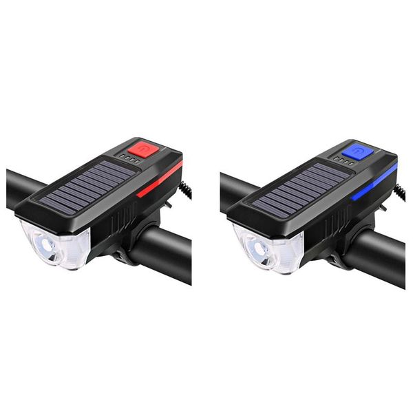 bike lights 2 set solar horn lamp usb charging bicycle headlight front light cycle accessories, blue & red
bike lights 2 set solar horn lamp usb charging bicycle headlight front light cycle accessories, blue & red