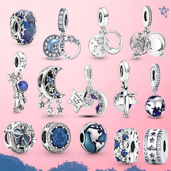2021 925 sterling silver globe travel plane charm astronaut moon & star pendant fit pandora bracelet for jewelry making, Black
2021 925 sterling silver globe travel plane charm astronaut moon & star pendant fit pandora bracelet for jewelry making, Black