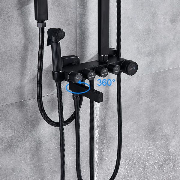 bathroom shower sets vidric matte black chrome faucets set brass 5-way button control mixer tap spa massage jets bidet bath show
bathroom shower sets vidric matte black chrome faucets set brass 5-way button control mixer tap spa massage jets bidet bath show