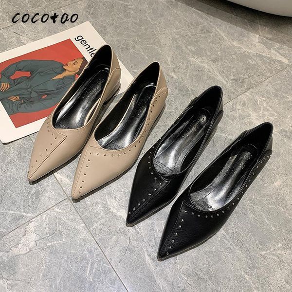 dress shoes women's 2021 spring personality fashion rivet pointed wild comfortable student thick heel, Black
dress shoes women's 2021 spring personality fashion rivet pointed wild comfortable student thick heel, Black