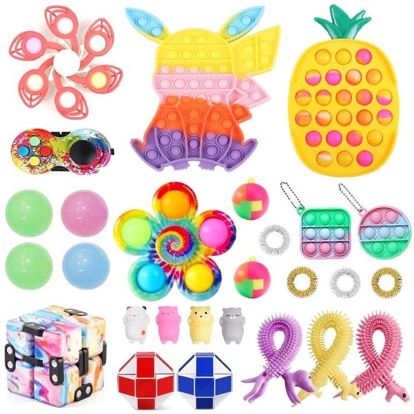 party favor decompression toys kit pineapple shaped push bubble toy flower spinning set puzzle games for kids adults
party favor decompression toys kit pineapple shaped push bubble toy flower spinning set puzzle games for kids adults