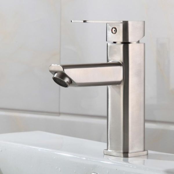 bathroom sink faucets 304 stainless steel basin faucet square single holder hole water mixer washbasin lavaroty tap
bathroom sink faucets 304 stainless steel basin faucet square single holder hole water mixer washbasin lavaroty tap