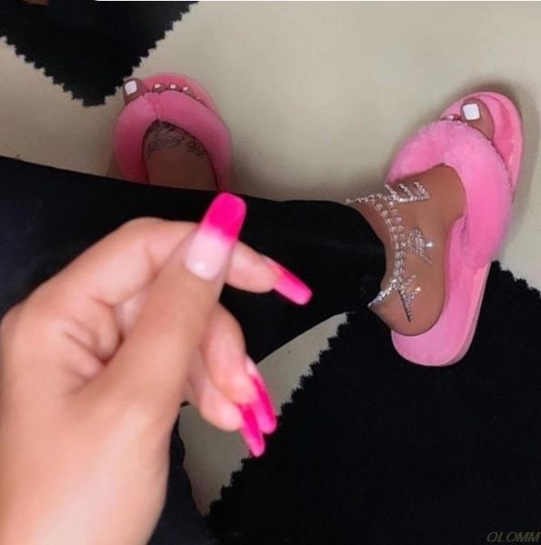 slippers winter fashion women home faux fur warm shoes woman slip on flats female flip flops pink plus size 36-41, Black
slippers winter fashion women home faux fur warm shoes woman slip on flats female flip flops pink plus size 36-41, Black