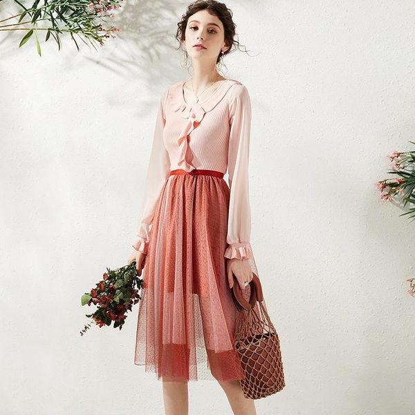 two piece dress sweet pink ruffles knit sweater long sleeve and skirts 2 set women mesh midi skirt french mori girl shirts gray pull, White
two piece dress sweet pink ruffles knit sweater long sleeve and skirts 2 set women mesh midi skirt french mori girl shirts gray pull, White