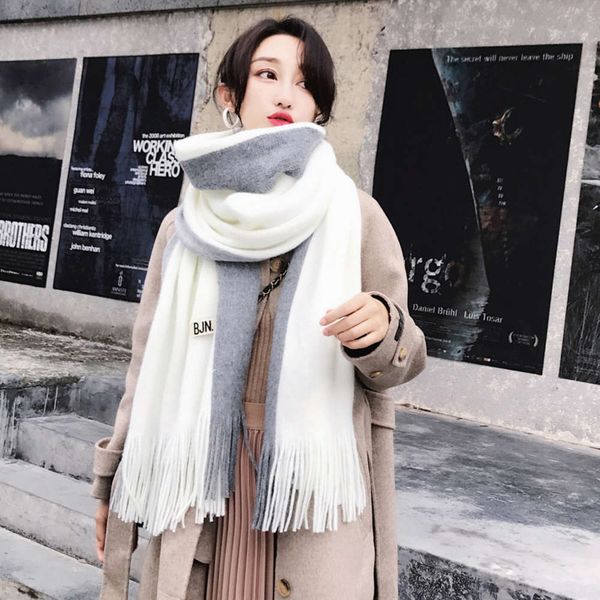 scarf simple lovers a pair of winter couple neckband men and women versatile fashion temperament trend students, Blue;black
scarf simple lovers a pair of winter couple neckband men and women versatile fashion temperament trend students, Blue;black
