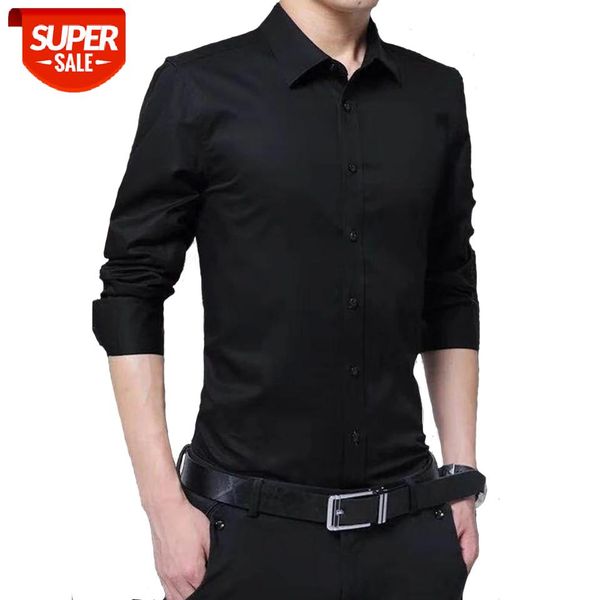 mens long sleeve shirt fashion white casual solid color fashion business design fabric soft comfortable men business dress slim #4z06, White;black
mens long sleeve shirt fashion white casual solid color fashion business design fabric soft comfortable men business dress slim #4z06, White;black