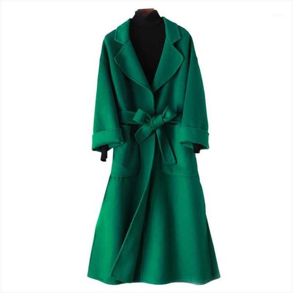 women's wool & blends 2021 woolen coat woman style suit collar insert sleeves long loose double-sided coats women autumn winter jacket, Black
women's wool & blends 2021 woolen coat woman style suit collar insert sleeves long loose double-sided coats women autumn winter jacket, Black